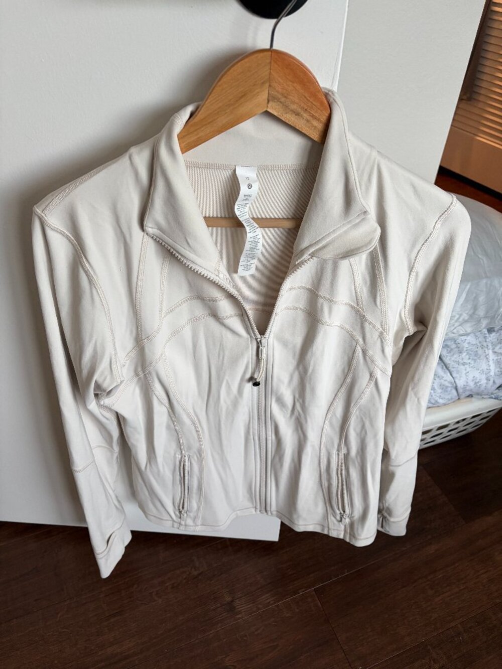 lululemon Define Jacket - size 12 - light ivory